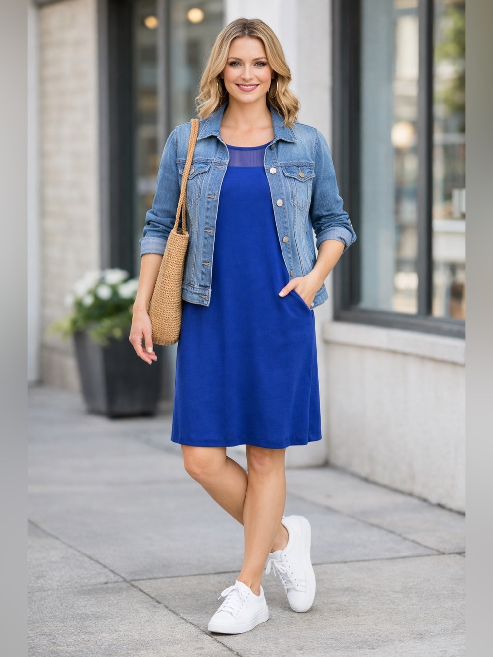 Royal Blue Shift Dress